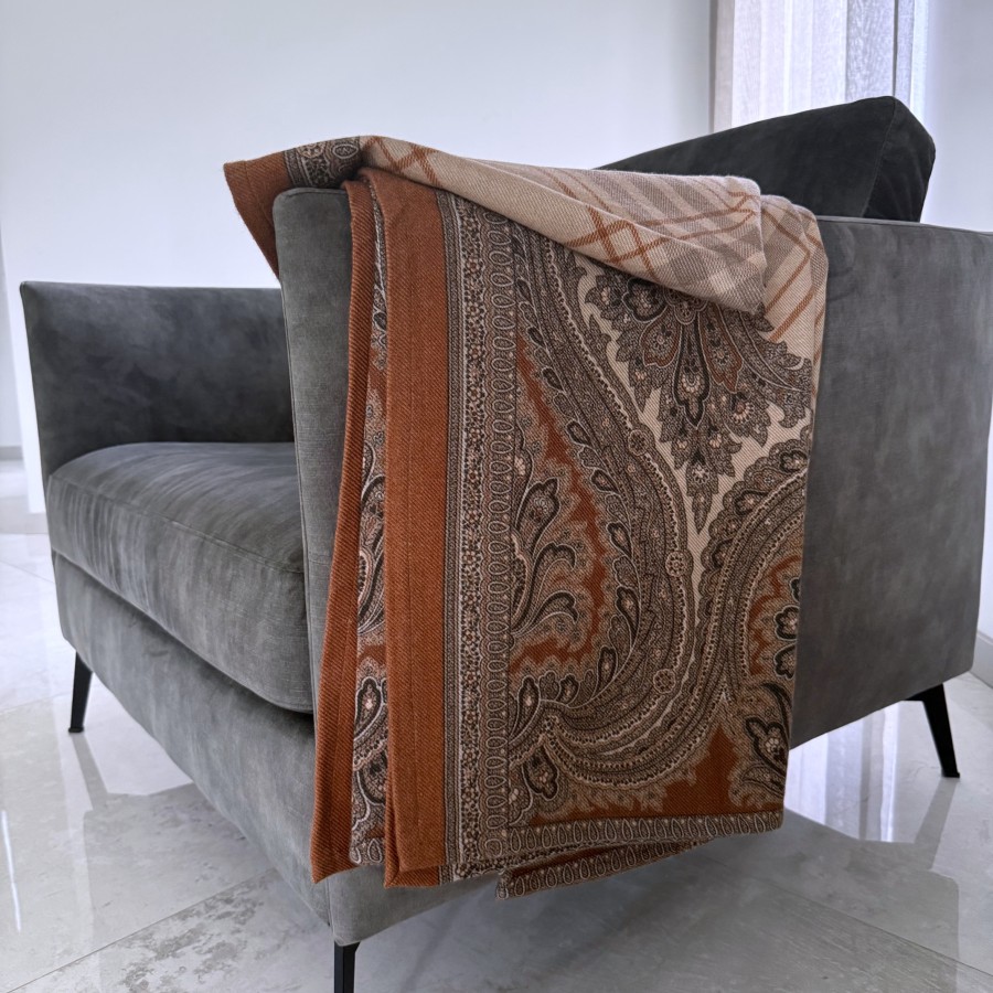 Merino vilnos pledas BURGUNDIJA