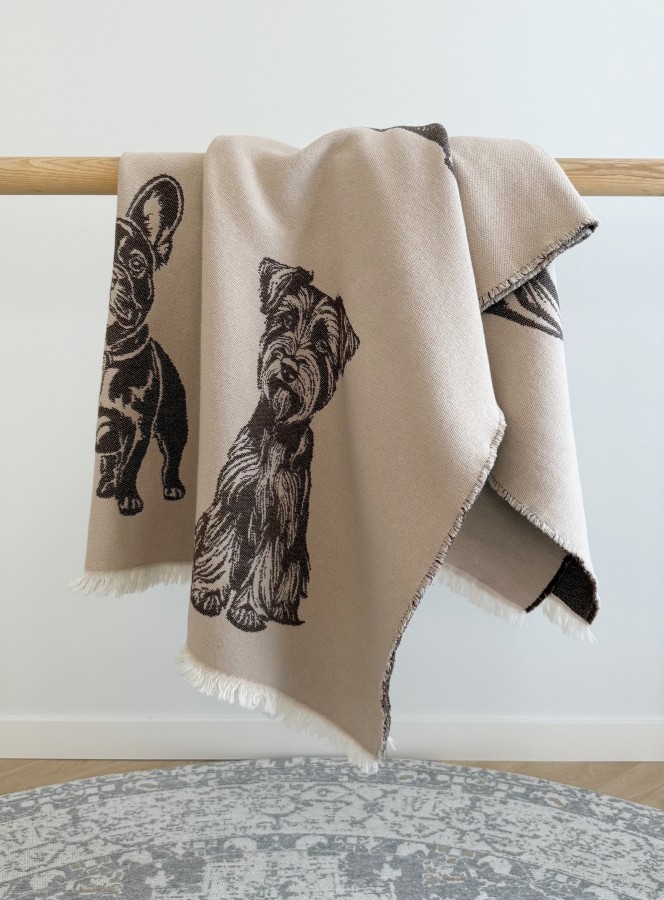 Medvilninis pledas CUTE DOGS